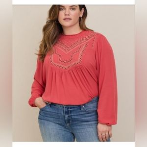 NWT 2X CRINKLE RELAXED BLOUSE